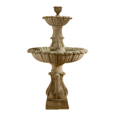 Calanthia Two Tier Cast Stone Outdoor Garden Fountain Fountain Tuscan
